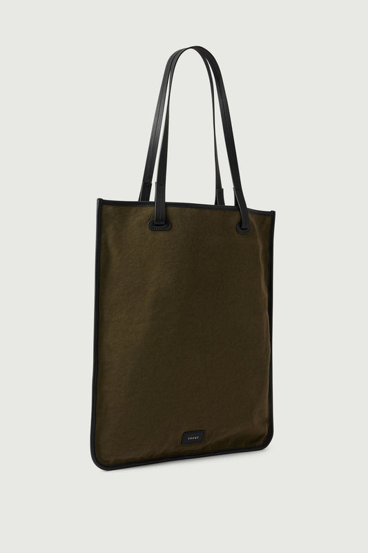 Sac Darlington - Kaki/Noir - Coton - Femme