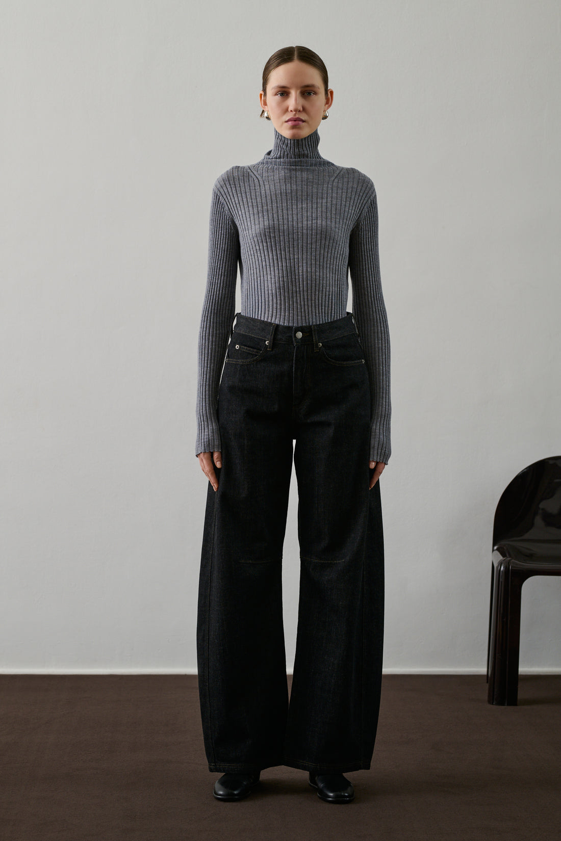 Polo Filao - Gris Chiné - Laine - Femme