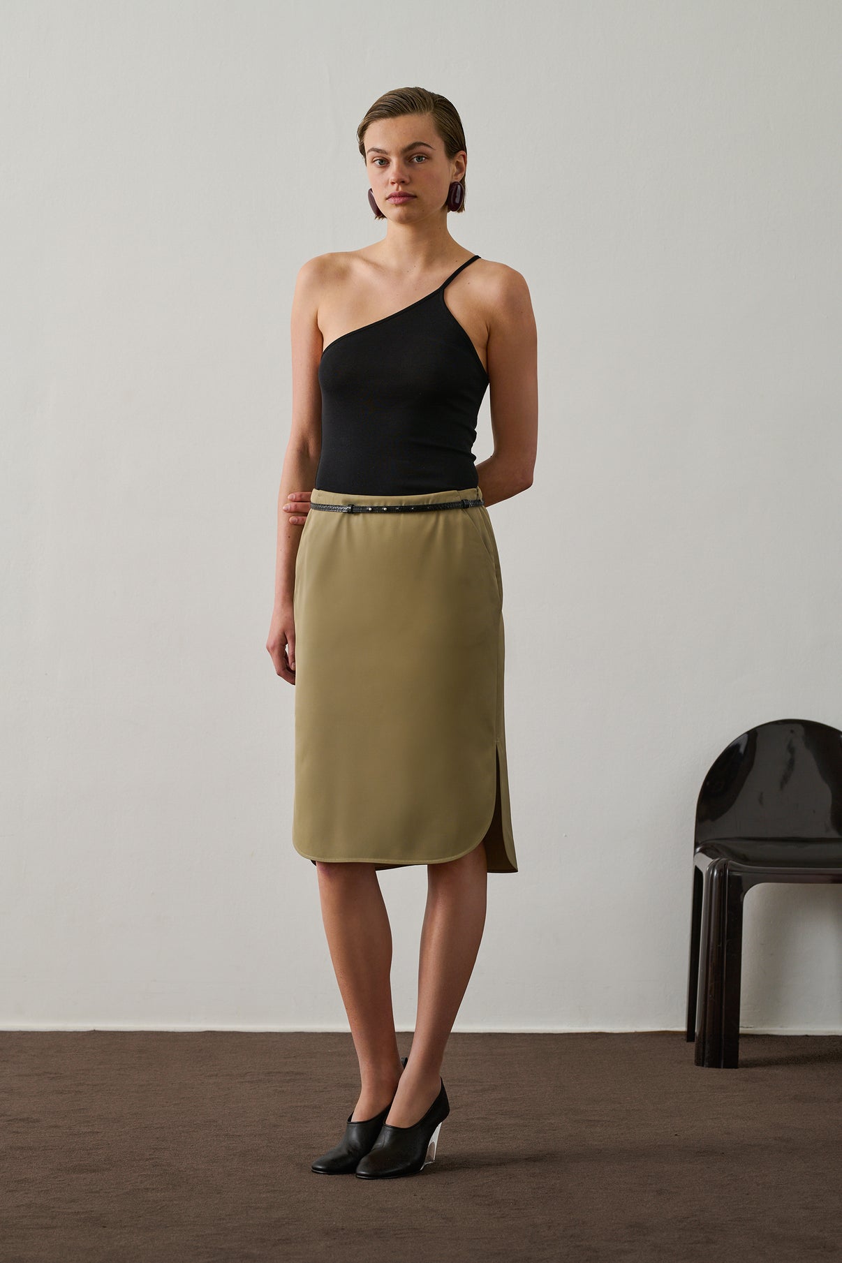 Jupe Caroline - Sauge - Viscose - Femme vue 1