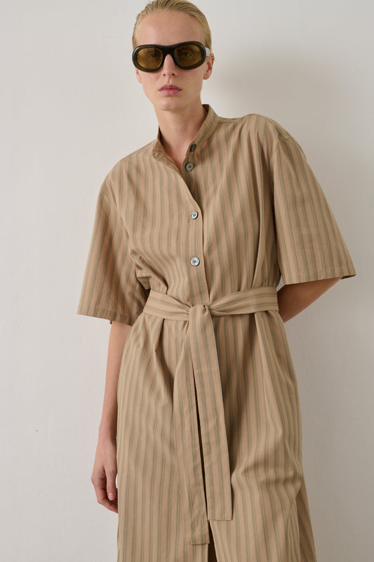 Robe Izzo - Beige Vert - Coton - Femme