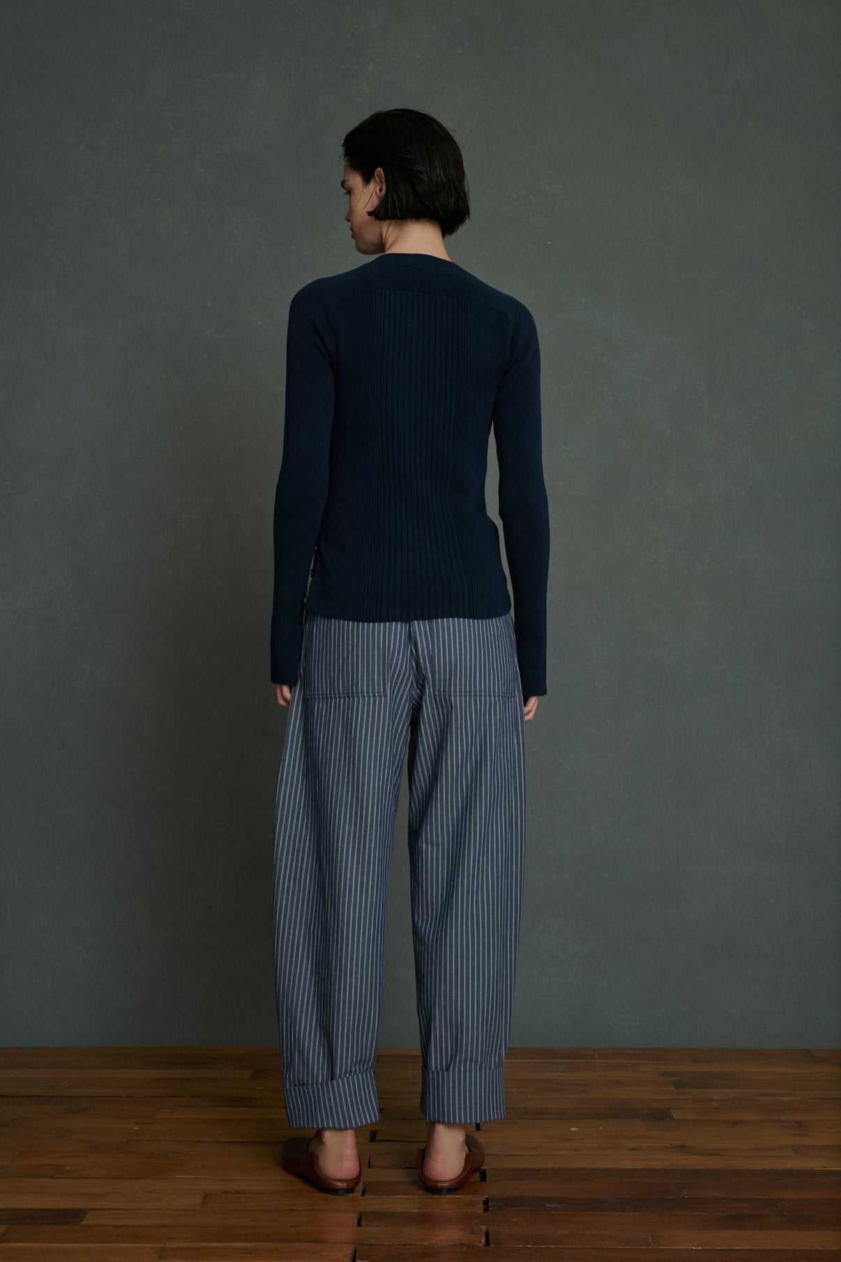 Pantalon Alouette - Bleu Nuit - Coton - Femme vue 5