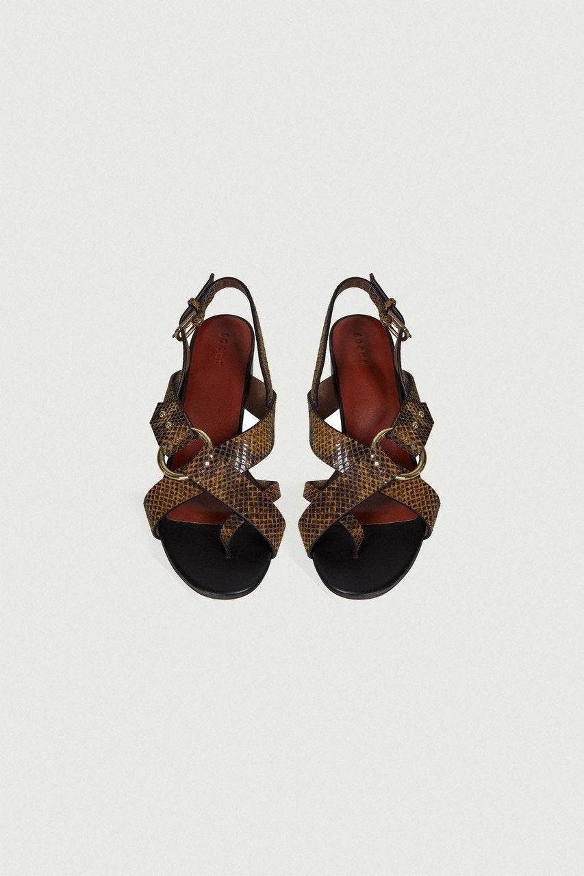 PYTHON FLORENTINE SANDALS